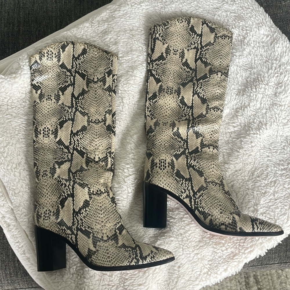 Schutz snakeskin boots knee high- excellent condition - barely worn